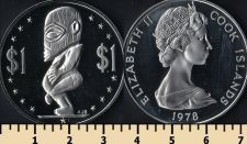 Кука острова 1 доллар 1978