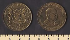 Кения 10 центов 1994