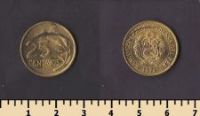 Перу 25 сентаво 1974