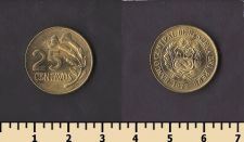 Перу 25 сентаво 1973