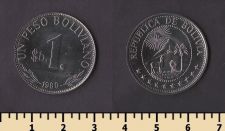 Боливия 1 песо 1980