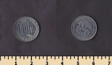 Мексика 10 сентаво 1998