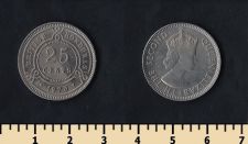 Британский Гондурас 25 центов 1970