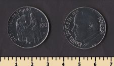 Ватикан 100 лир 1981