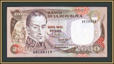 Колумбия 2000 песо 1993 P-439 (439b.2) UNC