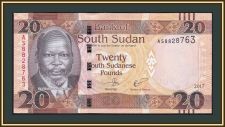 Южный Судан 20 фунтов 2017 P-13 (13c) UNC