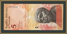 Венесуэла 5 боливаров 2011 P-89 (89d) UNC