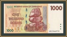 Зимбабве 1000 долларов 2007 P-71 (71a) UNC