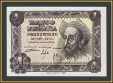 Испания 1 песета 1951 P-139 (139a) UNC