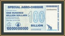 Зимбабве 100000000000 долларов 2008 P-64 UNC