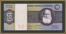 Бразилия 10 крузейро 1974 P-193 (193b) XF-aUNC