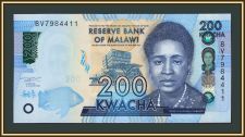 Малави 200 квача 2024 P-65 (65Ag) UNC