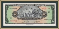 Сальвадор 5 колонов 1983 P-134 (134a) UNC-