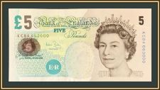 Великобритания (Англия) 5 фунтов 2004-2011 P-391 (391c) UNC