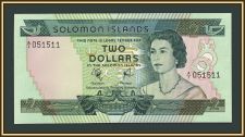 Соломоновы о-ва 2 доллара 1977 P-5 (5a) UNC