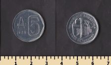 Аргентина 5 аустраль 1989