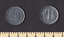 Аргентина 5 аустраль 1989