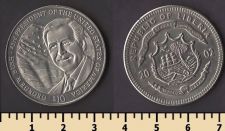 Либерия 10 долларов 2002