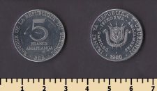 Бурунди 5 франков 1980