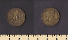 Мадагаскар 10 франков 1953