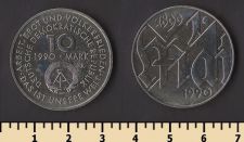 ГДР 10 марок 1990