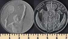 Ниуэ остров 5 долларов 1987