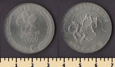 Южная Корея 1000 вон 1982