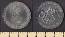 Южная Корея 1000 вон 1982