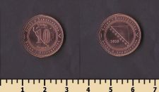 Босния и Герцеговина 10 феннингов 2025