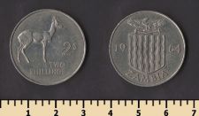 Замбия 2 шиллинга 1964