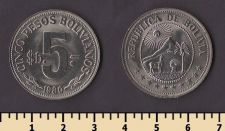 Боливия 5 песо боливиано 1980