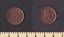 Маврикий 5 центов 2017