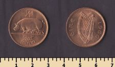 Ирландия 1/2 пенни 1966