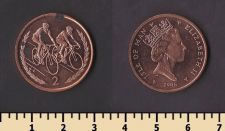 Мэн остров 2 пенса 1996