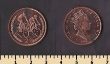 Мэн остров 2 пенса 1996